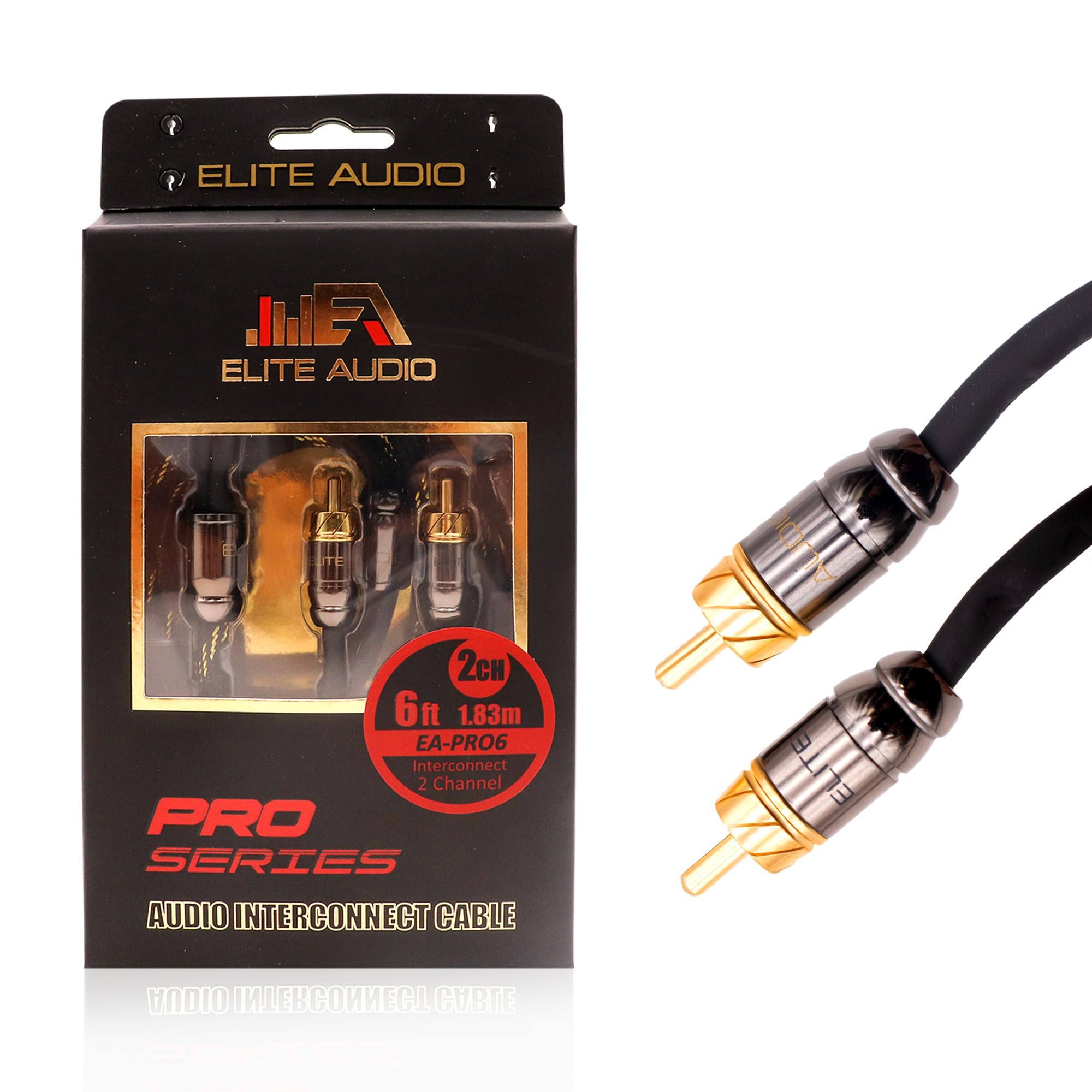 Amazon.com: Elite Audio Pro Series 6ft. 2-Channel Car Audio RCA